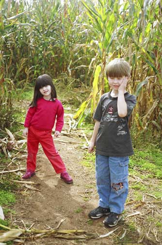 Courtney & Daniel start the Corn Maze