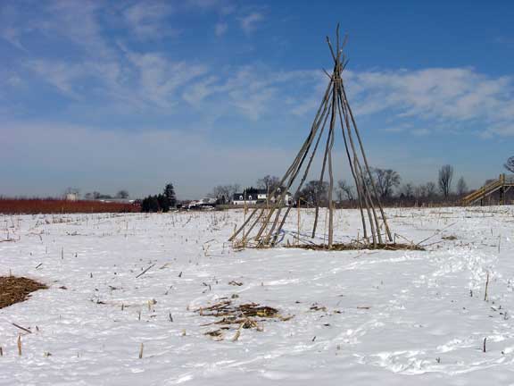 Farm in snow