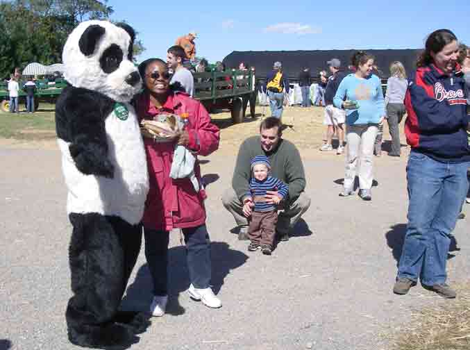 Panda with kids