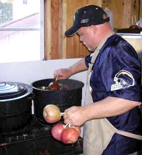 dipping apples