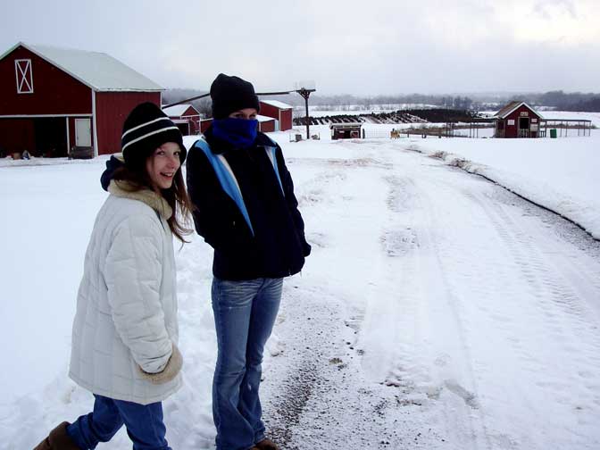 Mary Alice and Annie at the farm