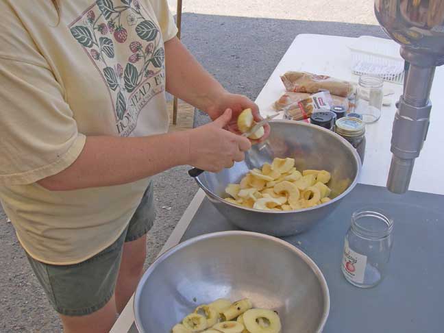 peeled apples