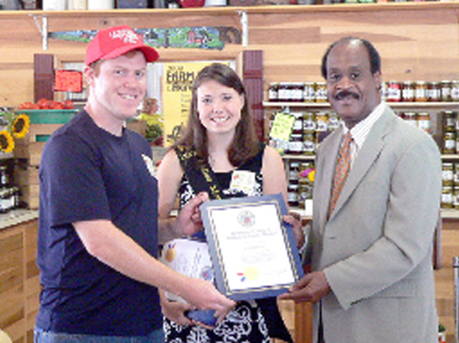 Ian receives award for Homestead Farm